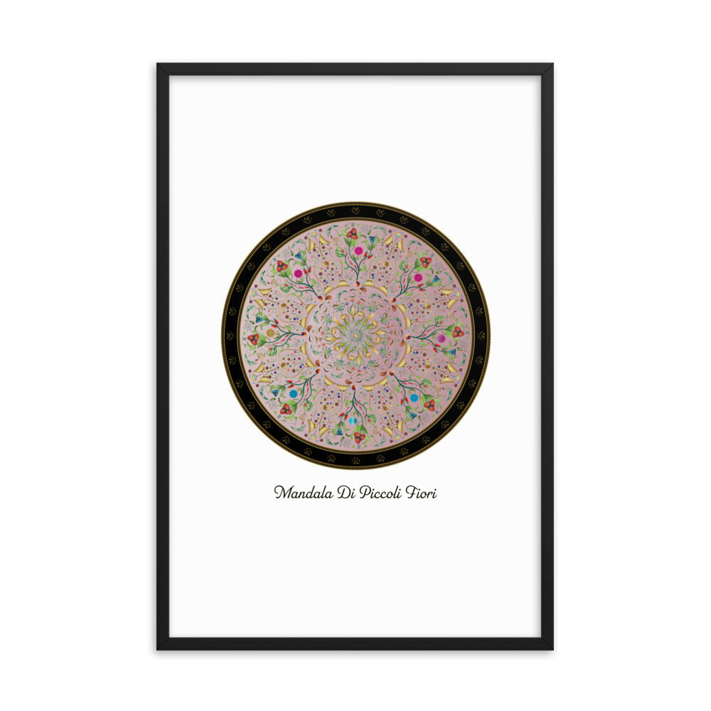 Framed Poster Circumplexical No 3886 Mandala Di Piccoli Fiori - Little Flowers Free Shipping