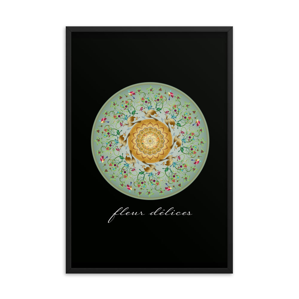 Framed Poster Circumplexical No 3953 Mandala Fleur Delices Flower Delights Free Shipping