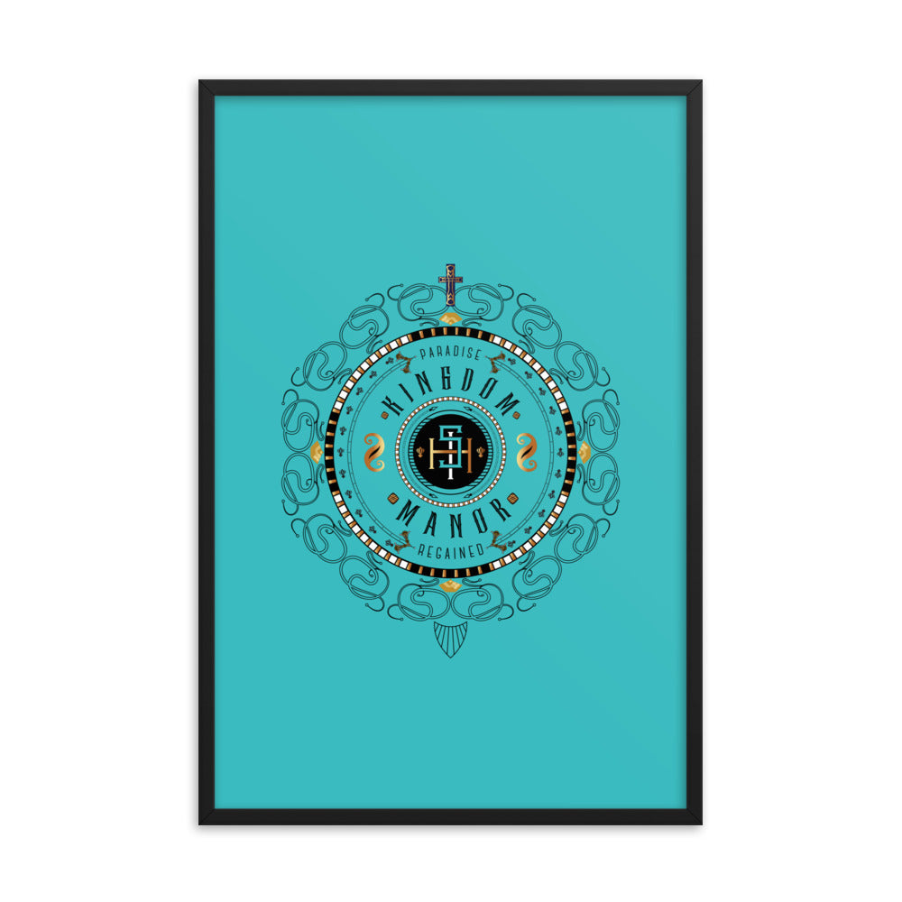 Framed poster Kingdom Manor Turquoise - Free Shipping