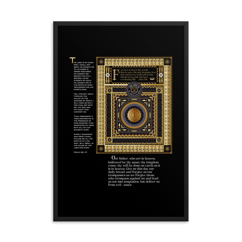 Framed poster 'The Lord's Prayer' & more...Free Shipping