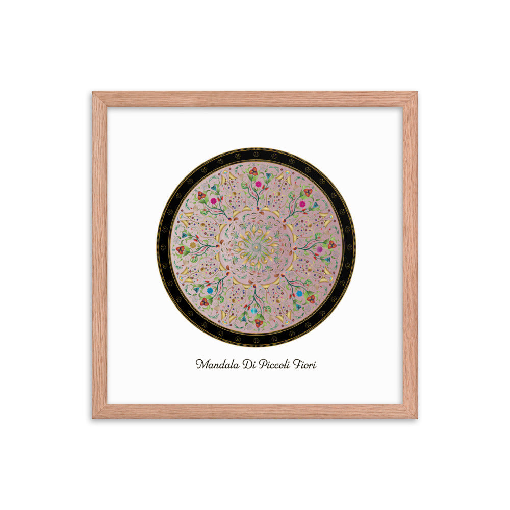 Framed Poster Circumplexical No 3886 Mandala Di Piccoli Fiori - Little Flowers Free Shipping