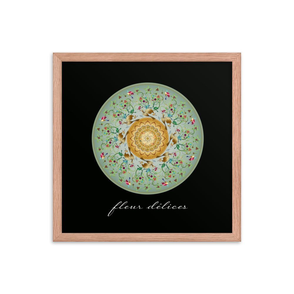 Framed Poster Circumplexical No 3953 Mandala Fleur Delices Flower Delights Free Shipping