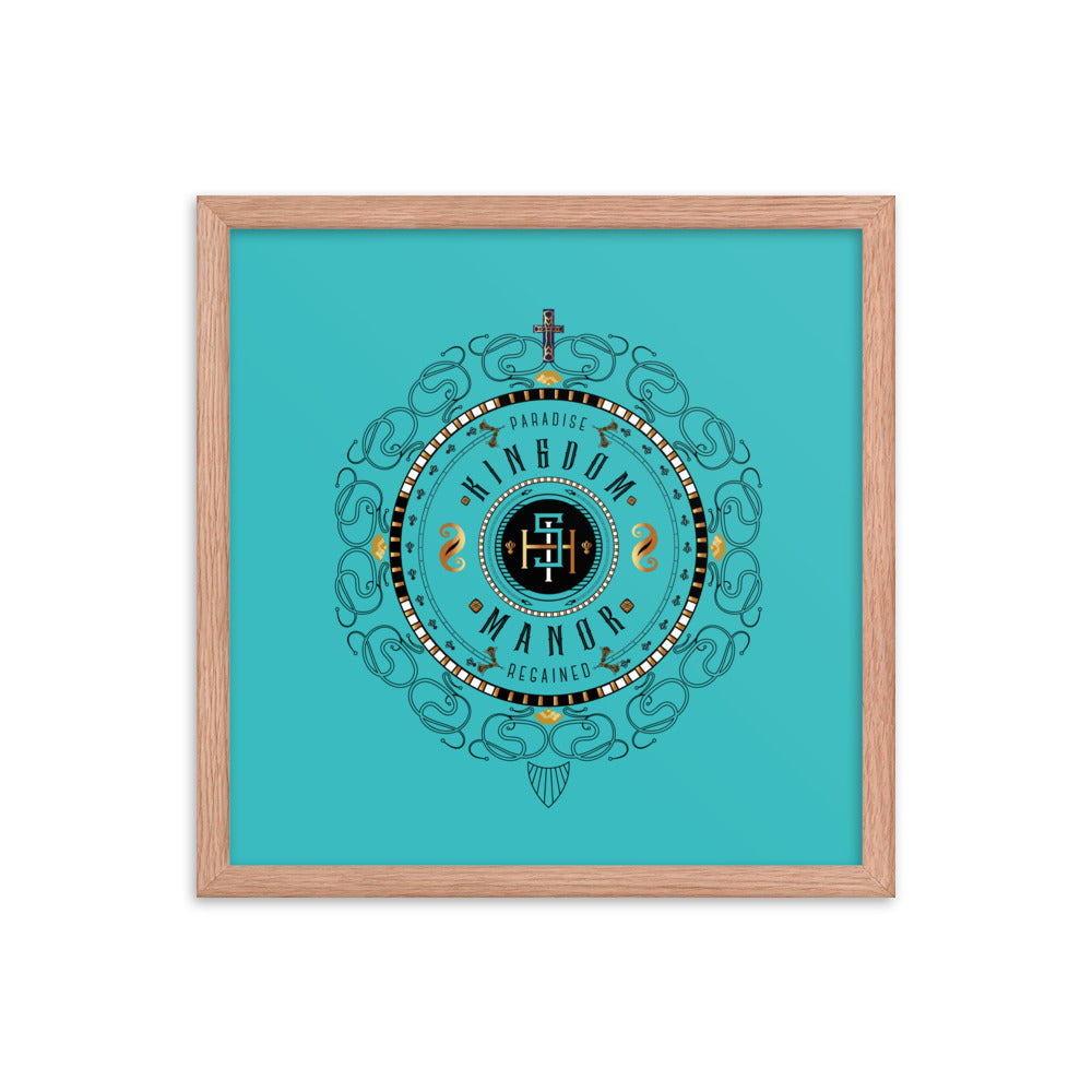 Framed poster Kingdom Manor Turquoise - Free Shipping