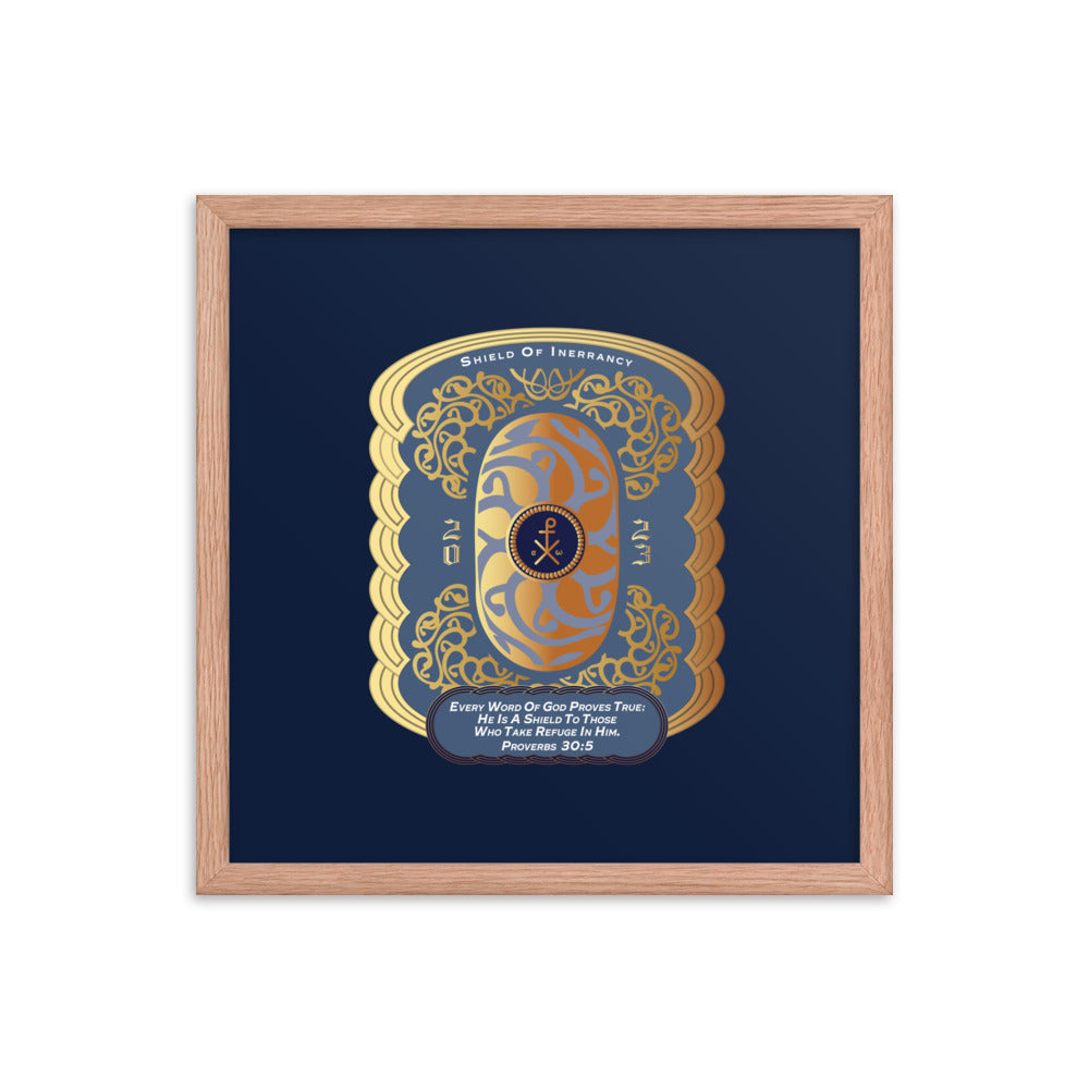 Framed poster Kuklos No 4466 Shield of Inerrancy - Proverbs 30:5 Free Shipping