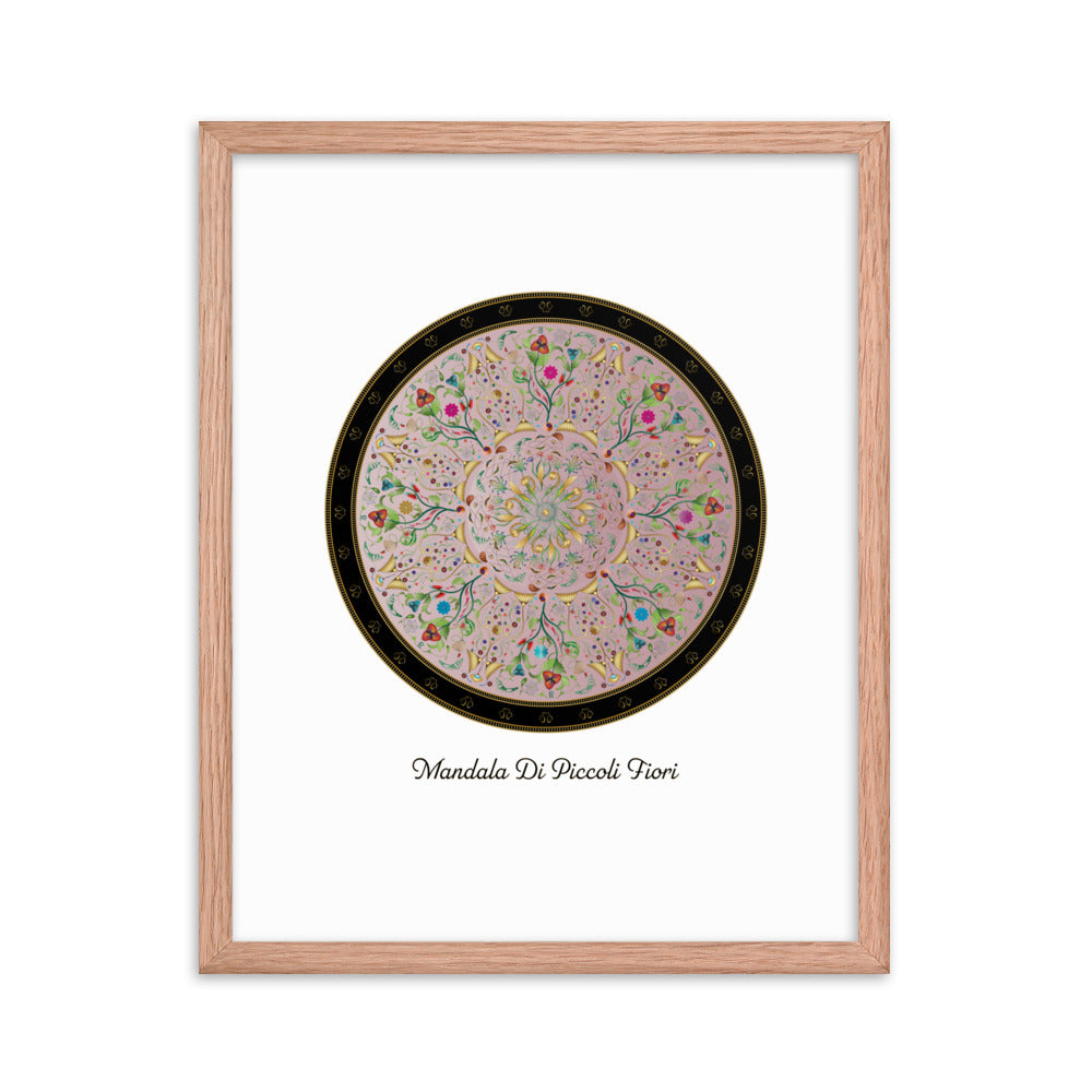 Framed Poster Circumplexical No 3886 Mandala Di Piccoli Fiori - Little Flowers Free Shipping