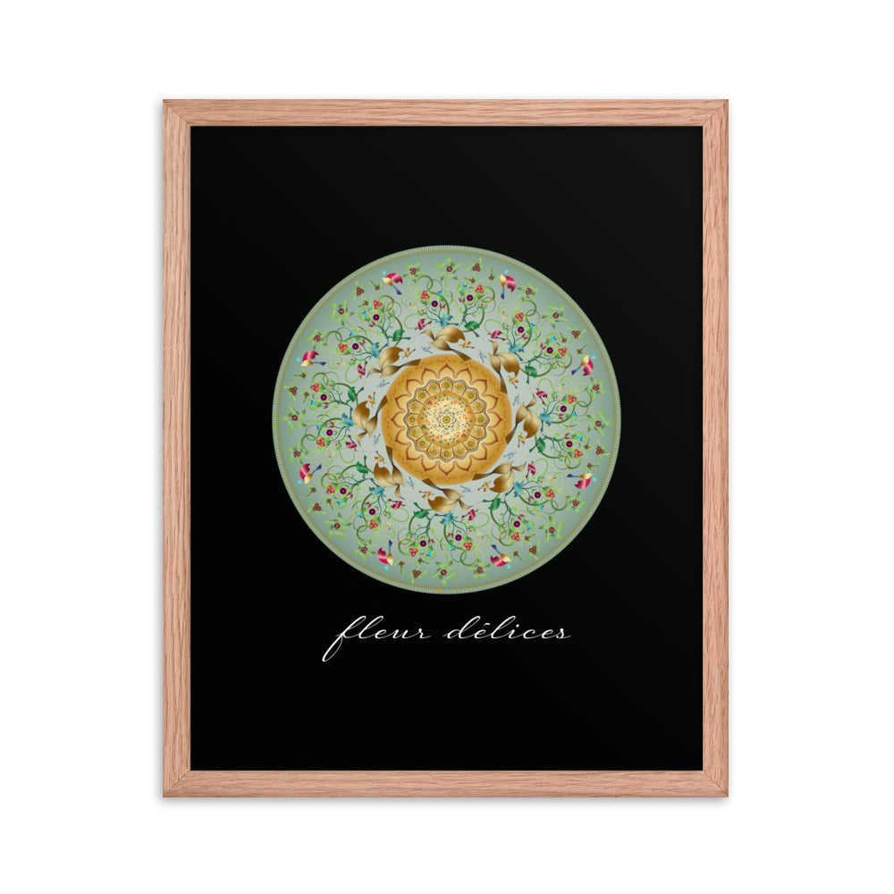 Framed Poster Circumplexical No 3953 Mandala Fleur Delices Flower Delights Free Shipping