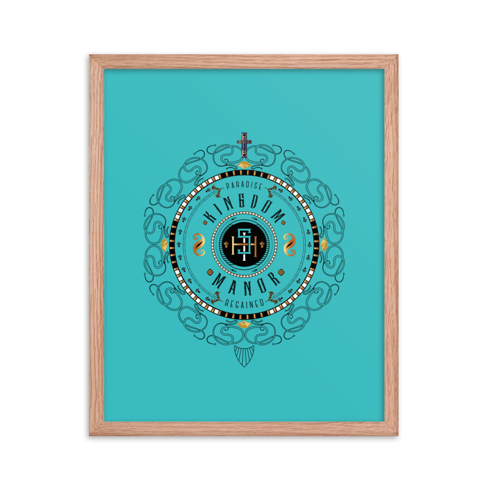 Framed poster Kingdom Manor Turquoise - Free Shipping