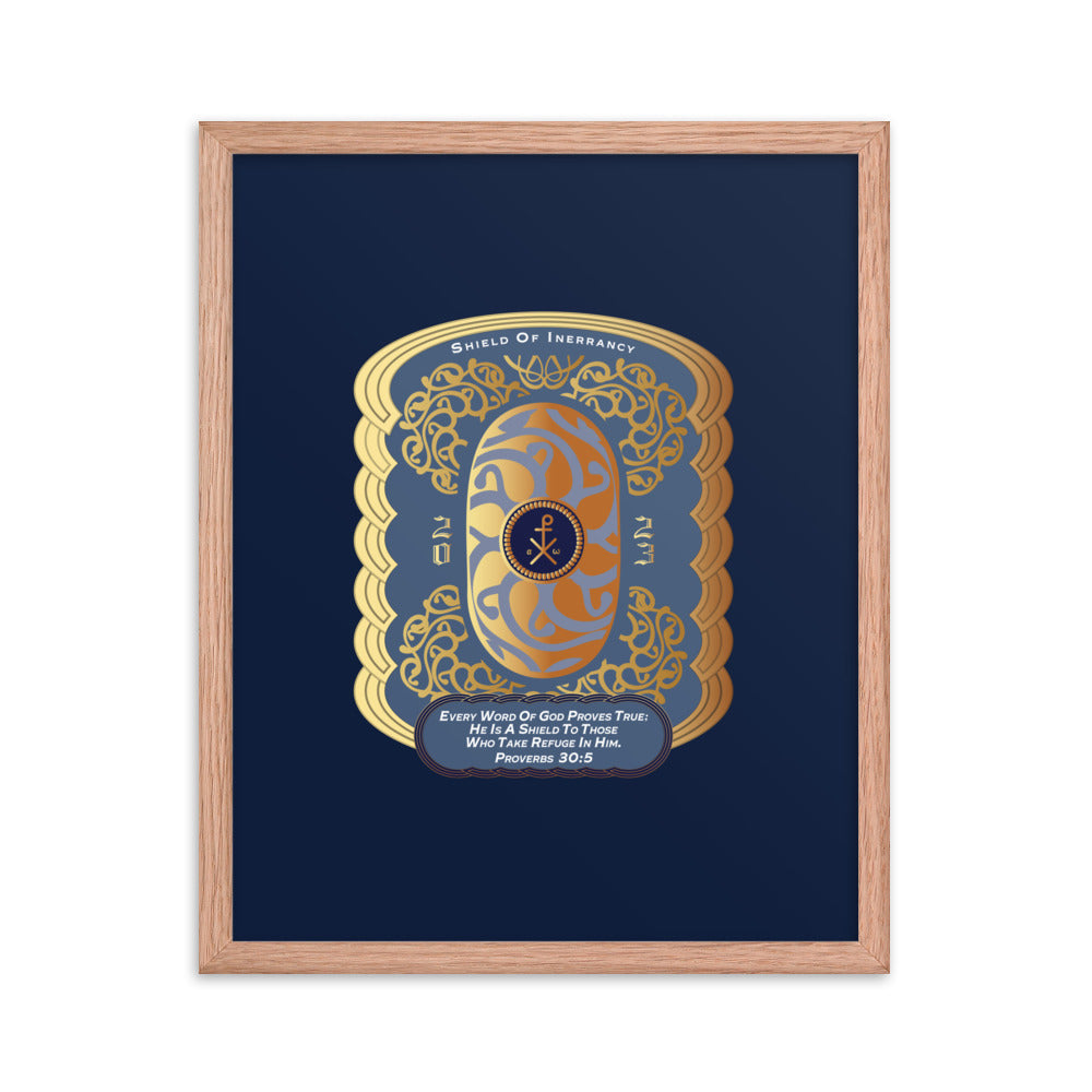 Framed poster Kuklos No 4466 Shield of Inerrancy - Proverbs 30:5 Free Shipping