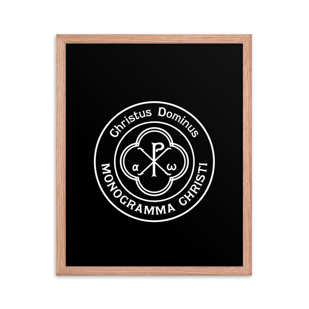 Framed poster PX Christogram Black Free Shipping