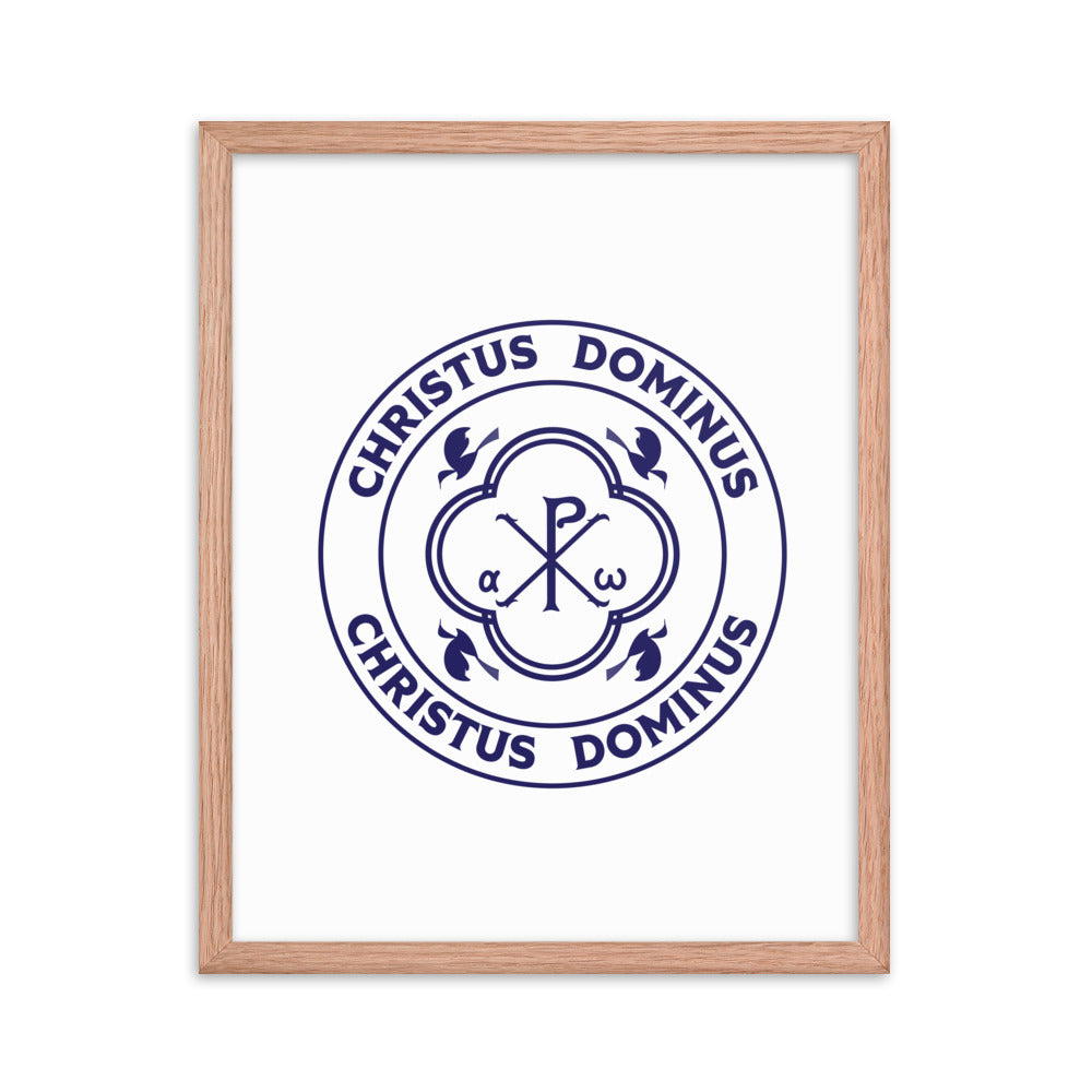 Framed poster PX Christogram White Free Shipping