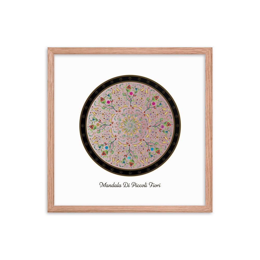 Framed Poster Circumplexical No 3886 Mandala Di Piccoli Fiori - Little Flowers Free Shipping