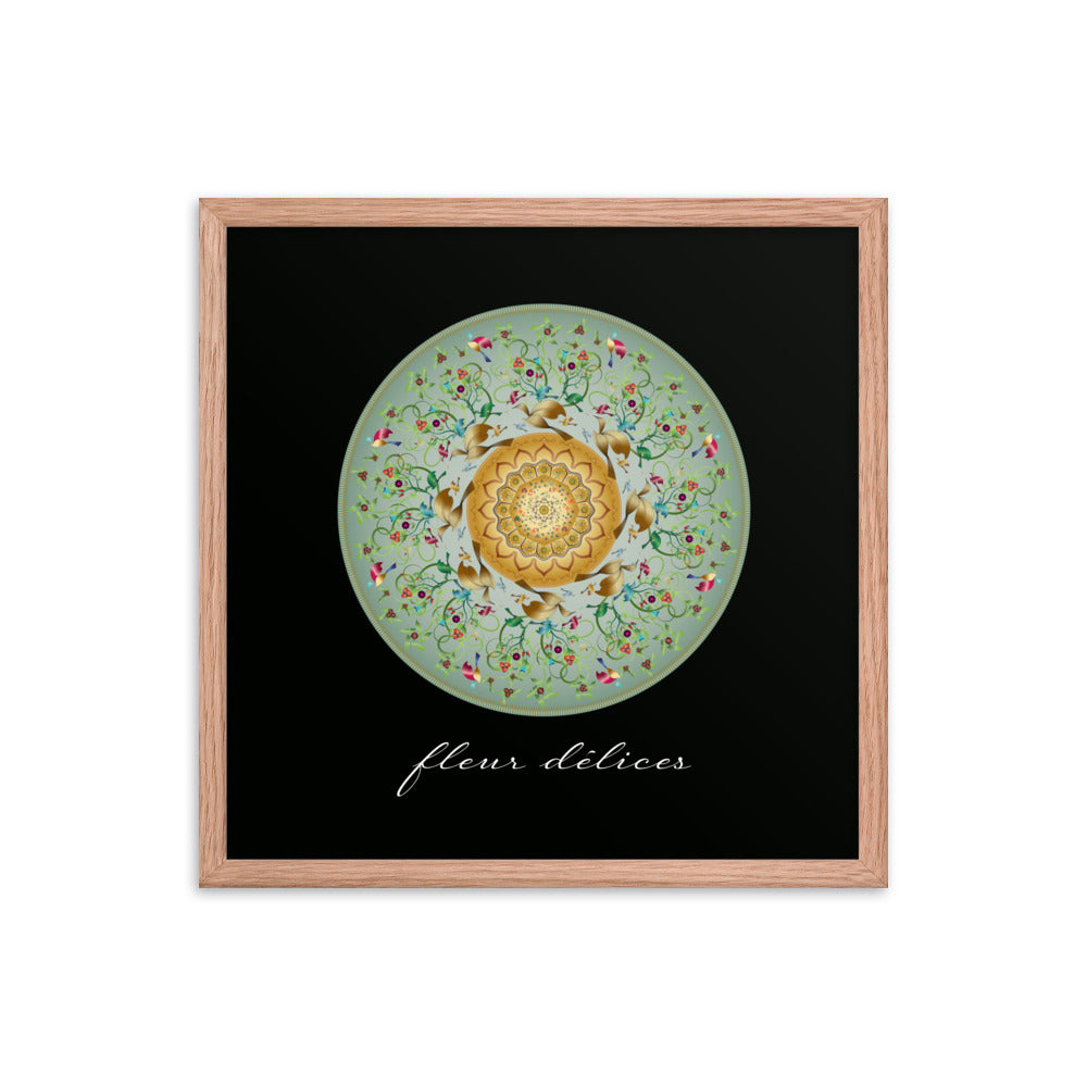 Framed Poster Circumplexical No 3953 Mandala Fleur Delices Flower Delights Free Shipping