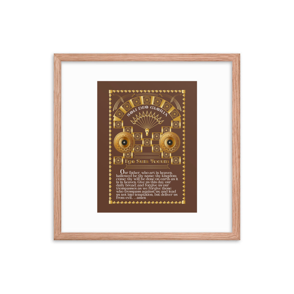 Framed poster OVC No 4244 The Lord's Prayer - "I am with you" - Free Shipping