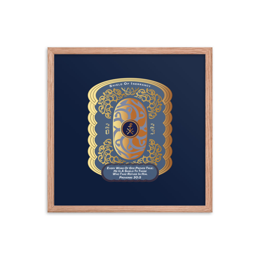 Framed poster Kuklos No 4466 Shield of Inerrancy - Proverbs 30:5 Free Shipping