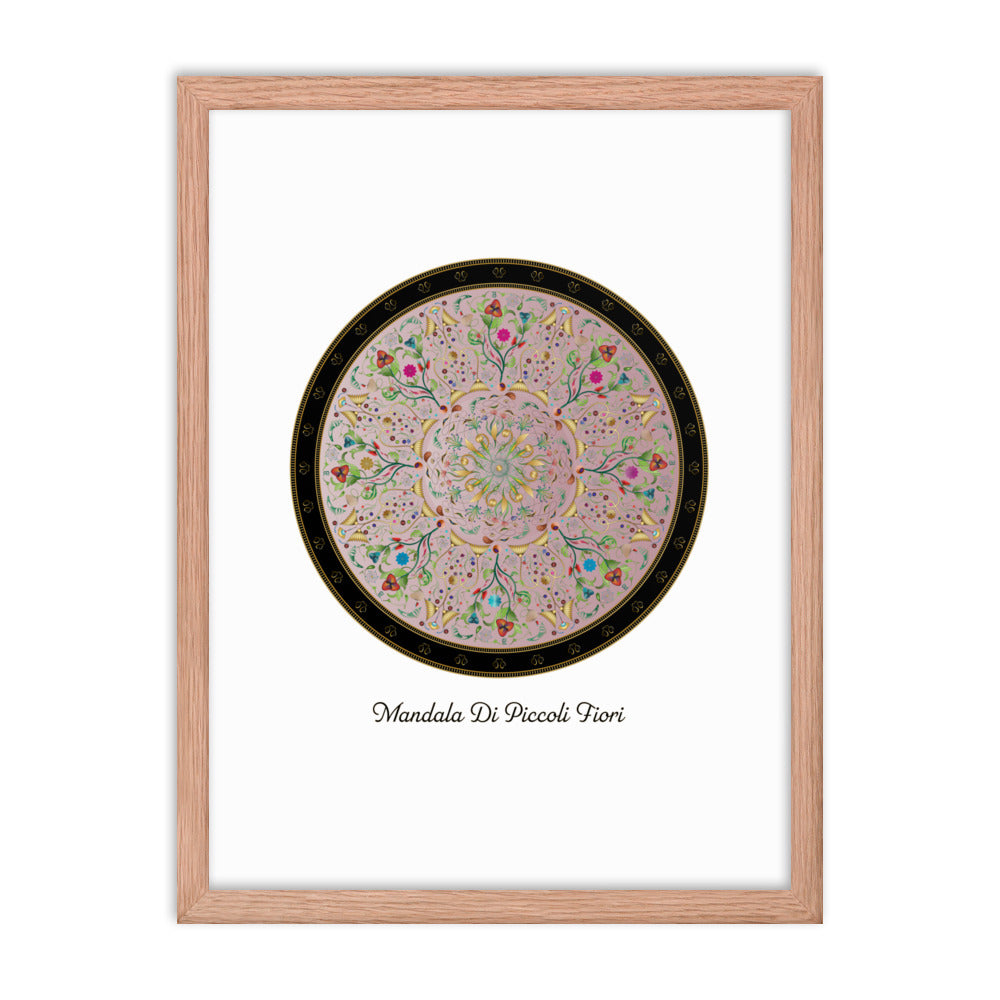 Framed Poster Circumplexical No 3886 Mandala Di Piccoli Fiori - Little Flowers Free Shipping