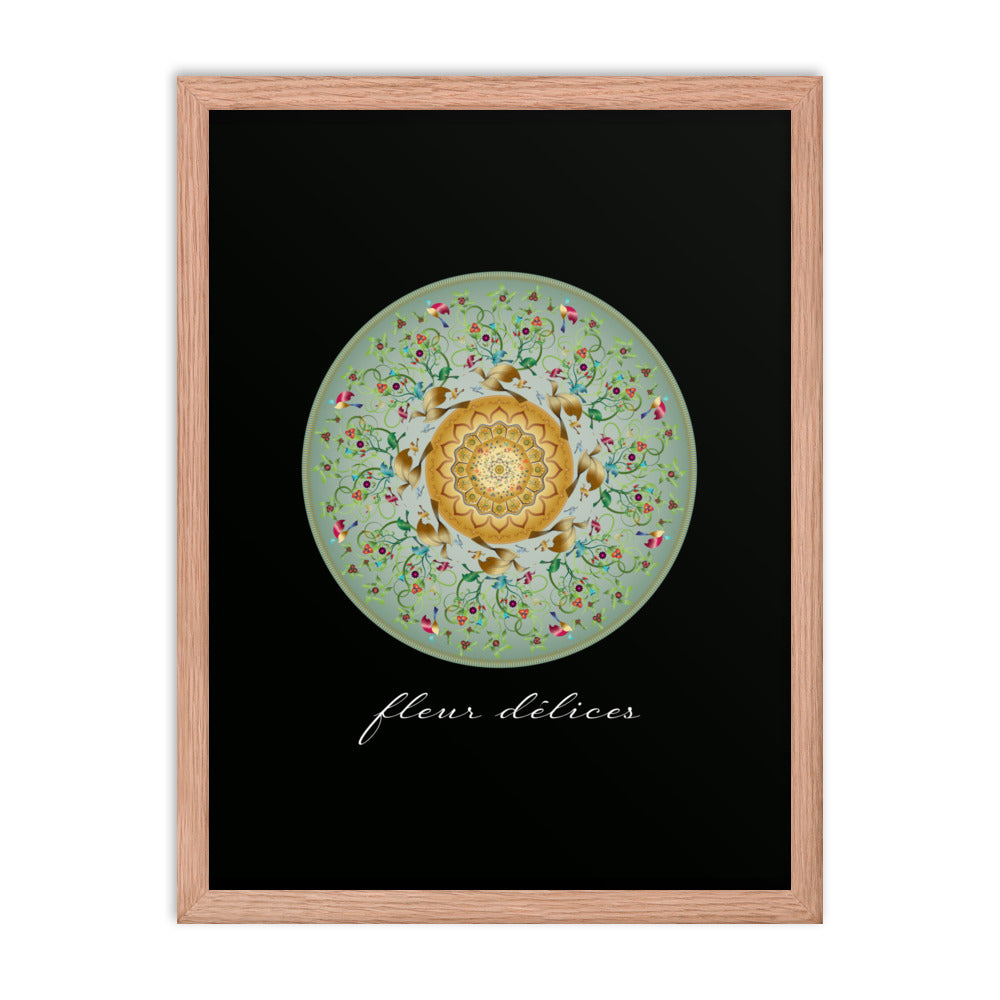 Framed Poster Circumplexical No 3953 Mandala Fleur Delices Flower Delights Free Shipping