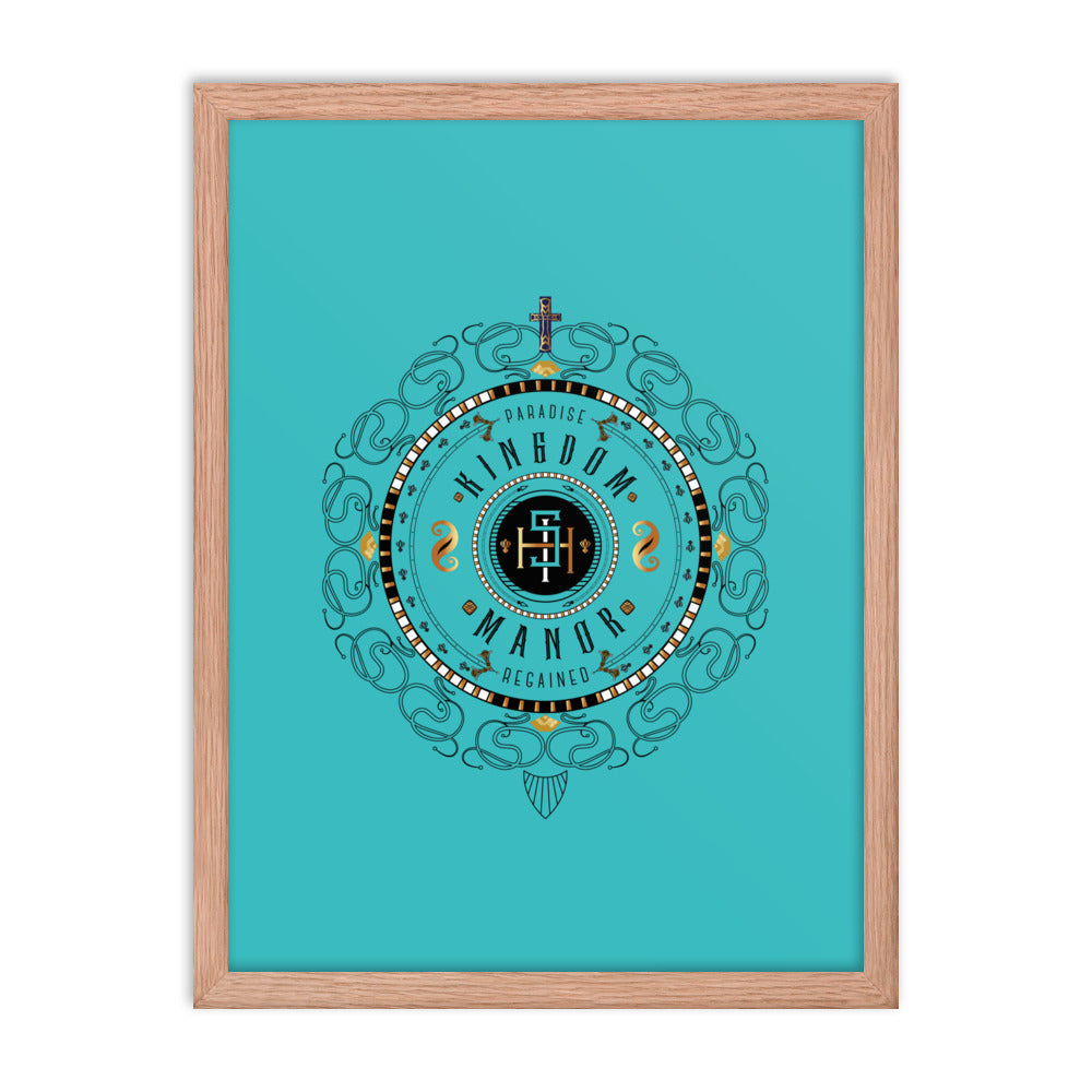 Framed poster Kingdom Manor Turquoise - Free Shipping