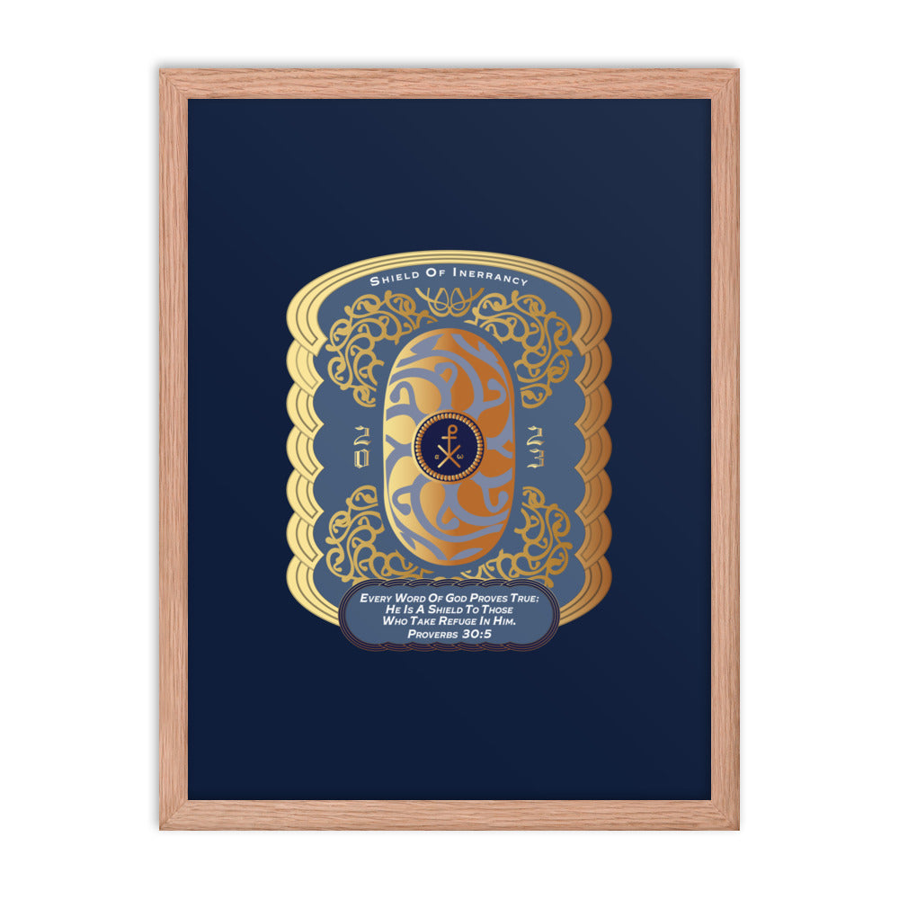 Framed poster Kuklos No 4466 Shield of Inerrancy - Proverbs 30:5 Free Shipping