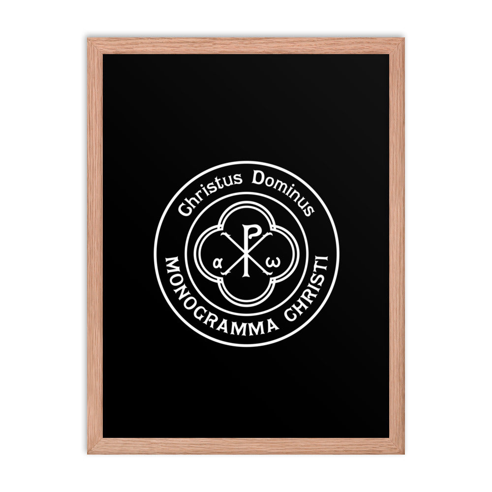 Framed poster PX Christogram Black Free Shipping