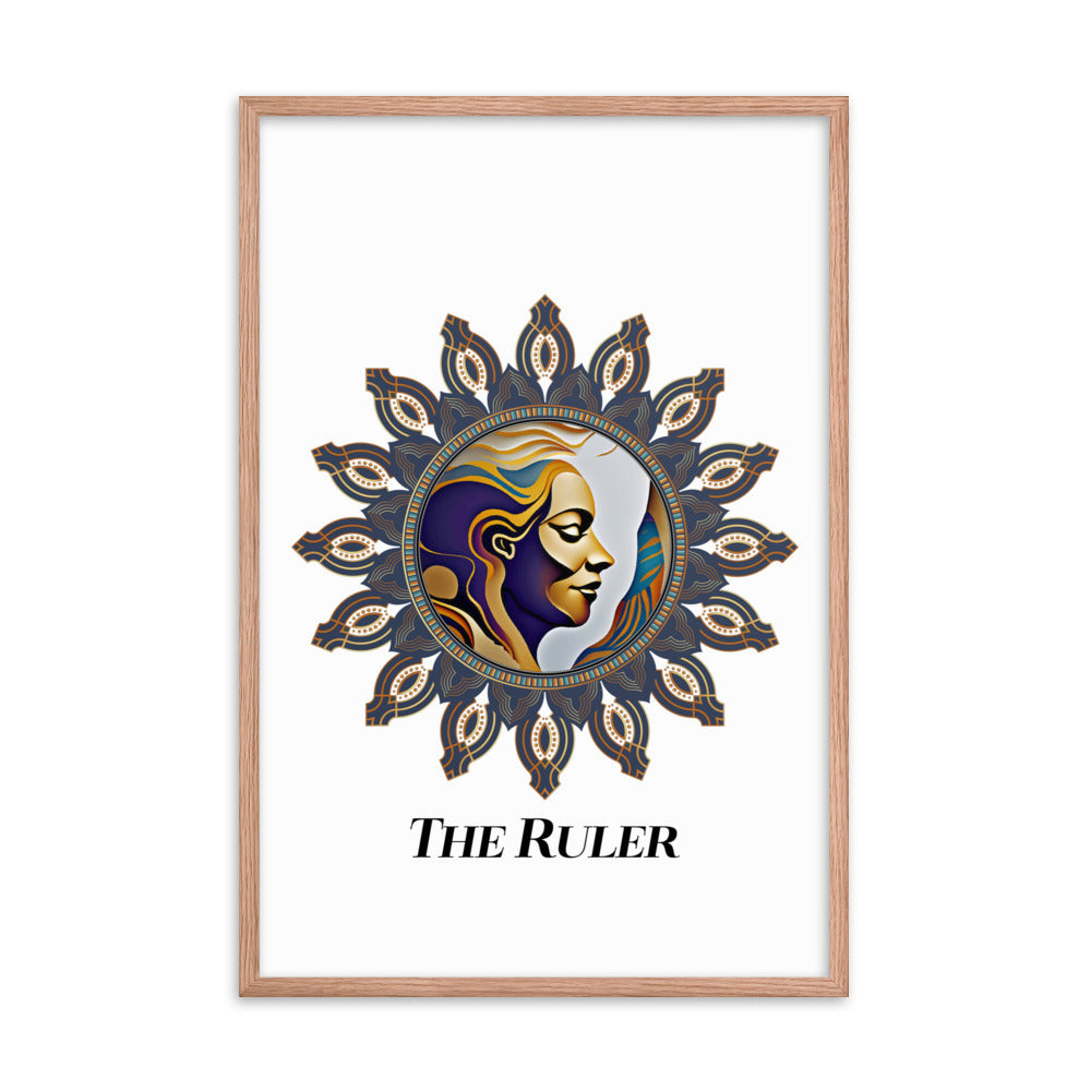 Framed Poster Kuklos No 4492 Mandala 'The Ruler' Free Shipping