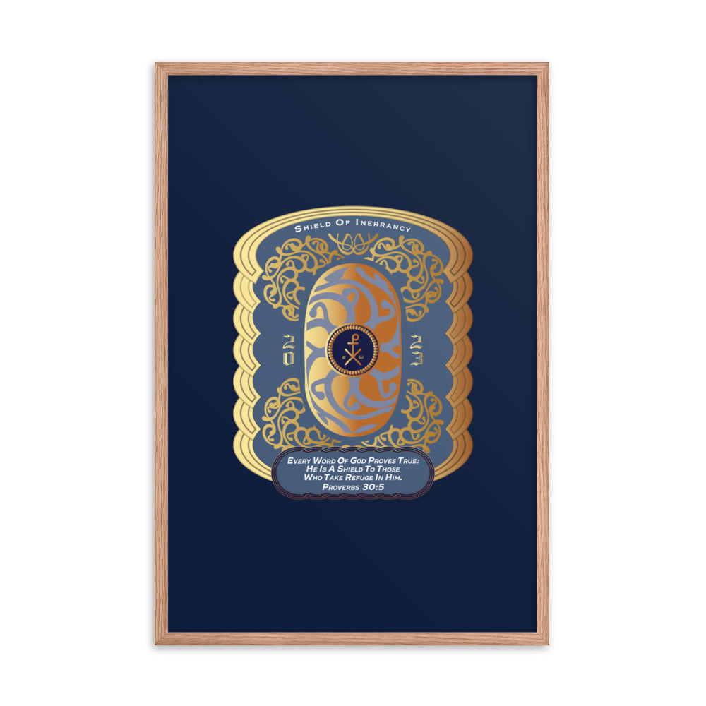 Framed poster Kuklos No 4466 Shield of Inerrancy - Proverbs 30:5 Free Shipping