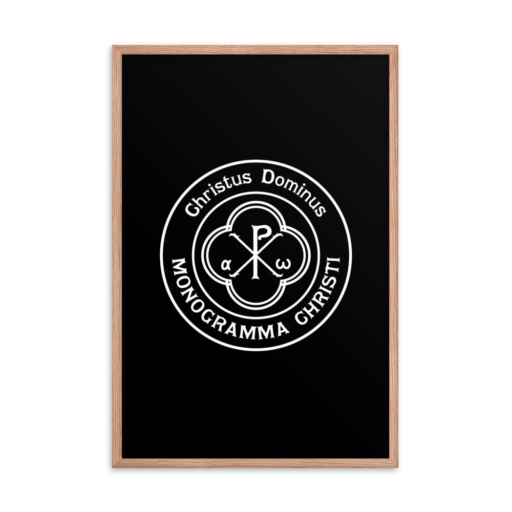 Framed poster PX Christogram Black Free Shipping