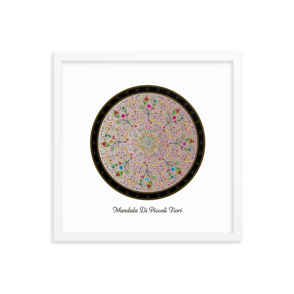 Framed Poster Circumplexical No 3886 Mandala Di Piccoli Fiori - Little Flowers Free Shipping