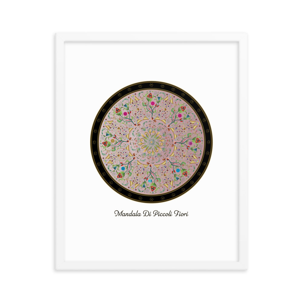 Framed Poster Circumplexical No 3886 Mandala Di Piccoli Fiori - Little Flowers Free Shipping