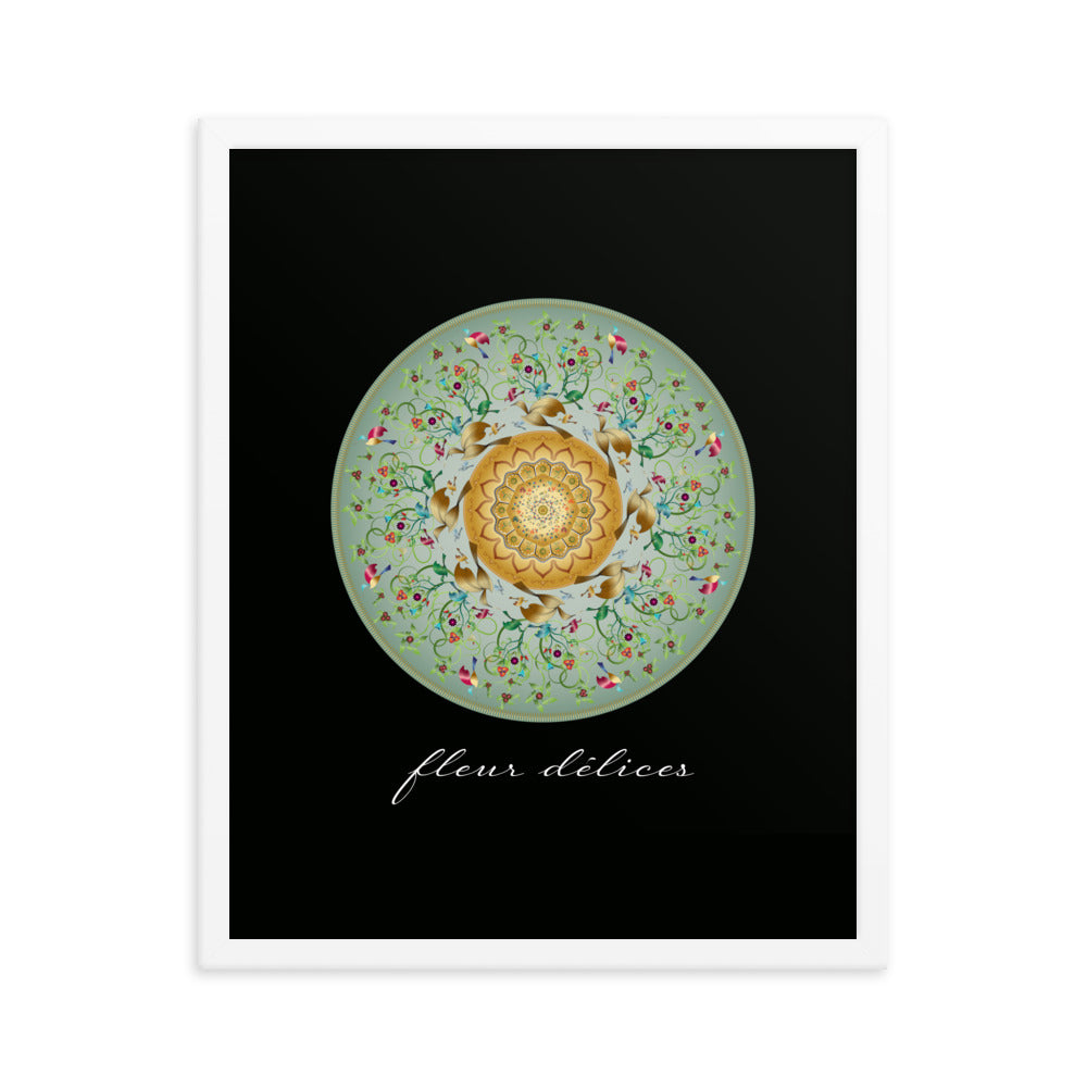 Framed Poster Circumplexical No 3953 Mandala Fleur Delices Flower Delights Free Shipping