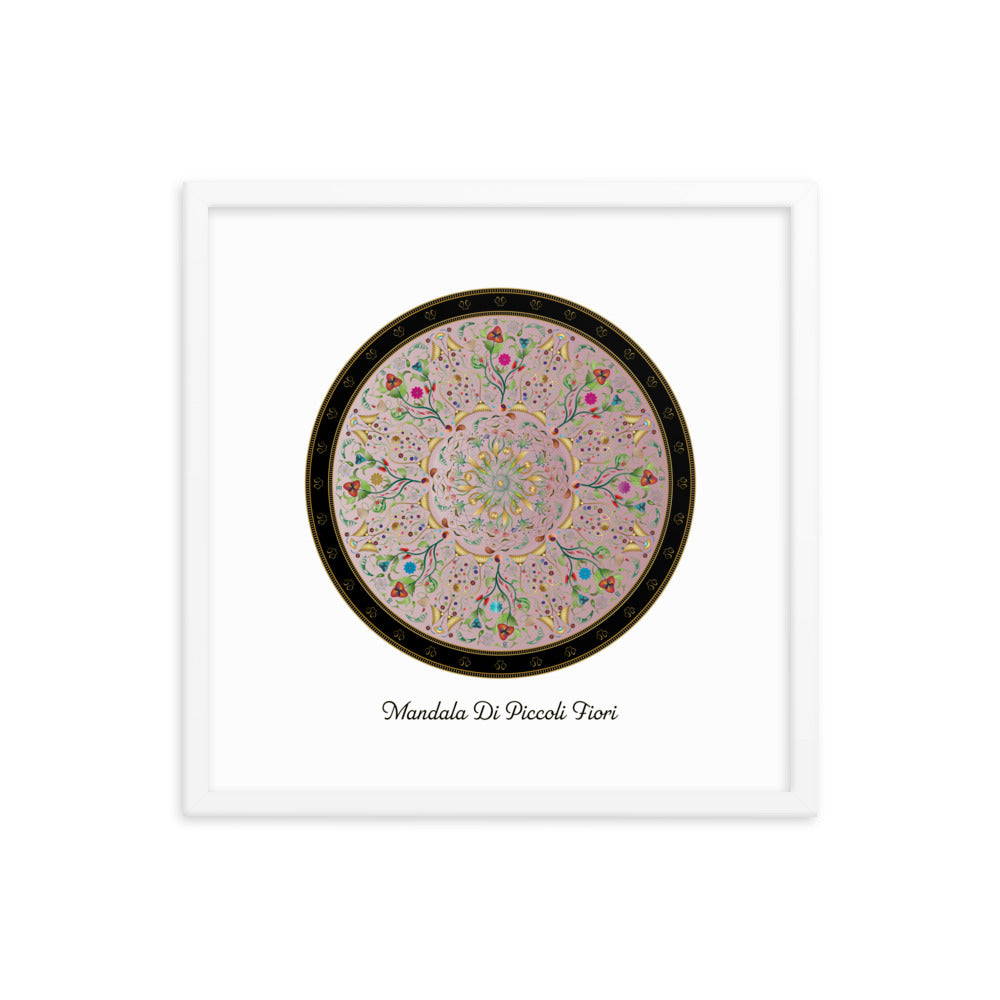 Framed Poster Circumplexical No 3886 Mandala Di Piccoli Fiori - Little Flowers Free Shipping