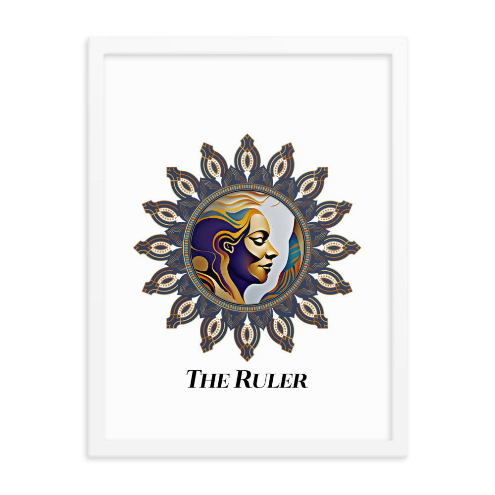 Framed Poster Kuklos No 4492 Mandala 'The Ruler' Free Shipping