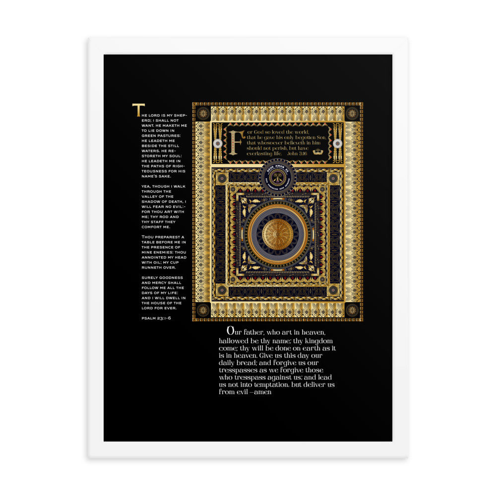 Framed poster 'The Lord's Prayer' & more...Free Shipping