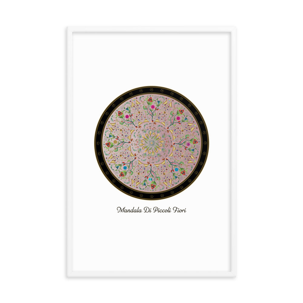 Framed Poster Circumplexical No 3886 Mandala Di Piccoli Fiori - Little Flowers Free Shipping