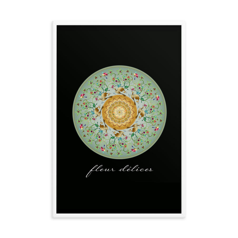 Framed Poster Circumplexical No 3953 Mandala Fleur Delices Flower Delights Free Shipping