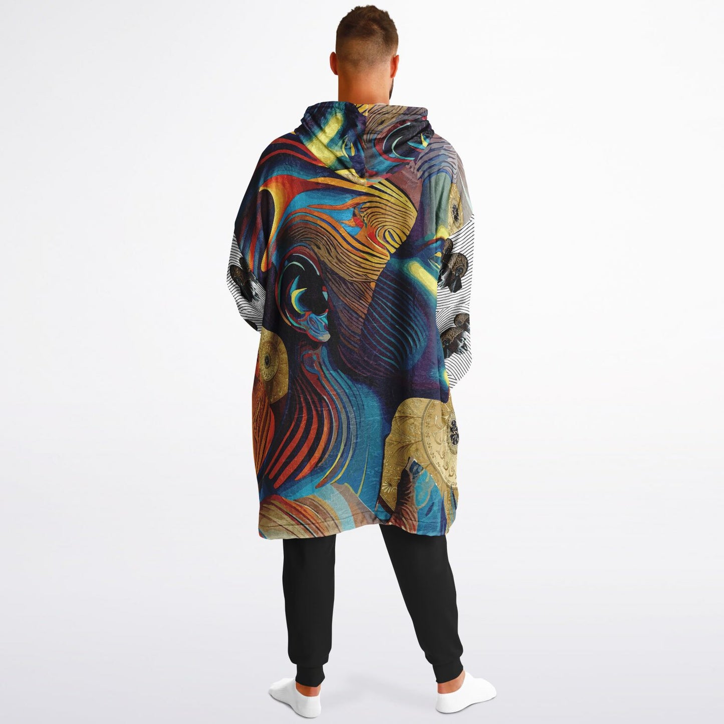 Snug Hoodie Economy - AOP Kukloso Cubist Faces No 18 - Free Shipping