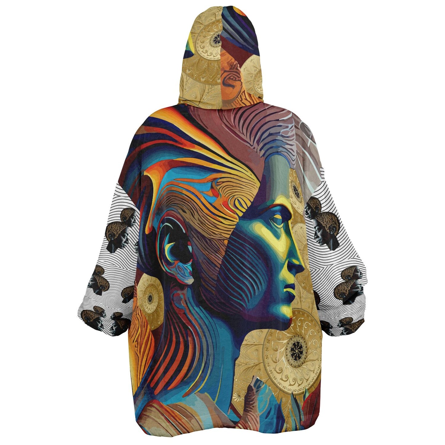 Snug Hoodie Economy - AOP Kukloso Cubist Faces No 18 - Free Shipping