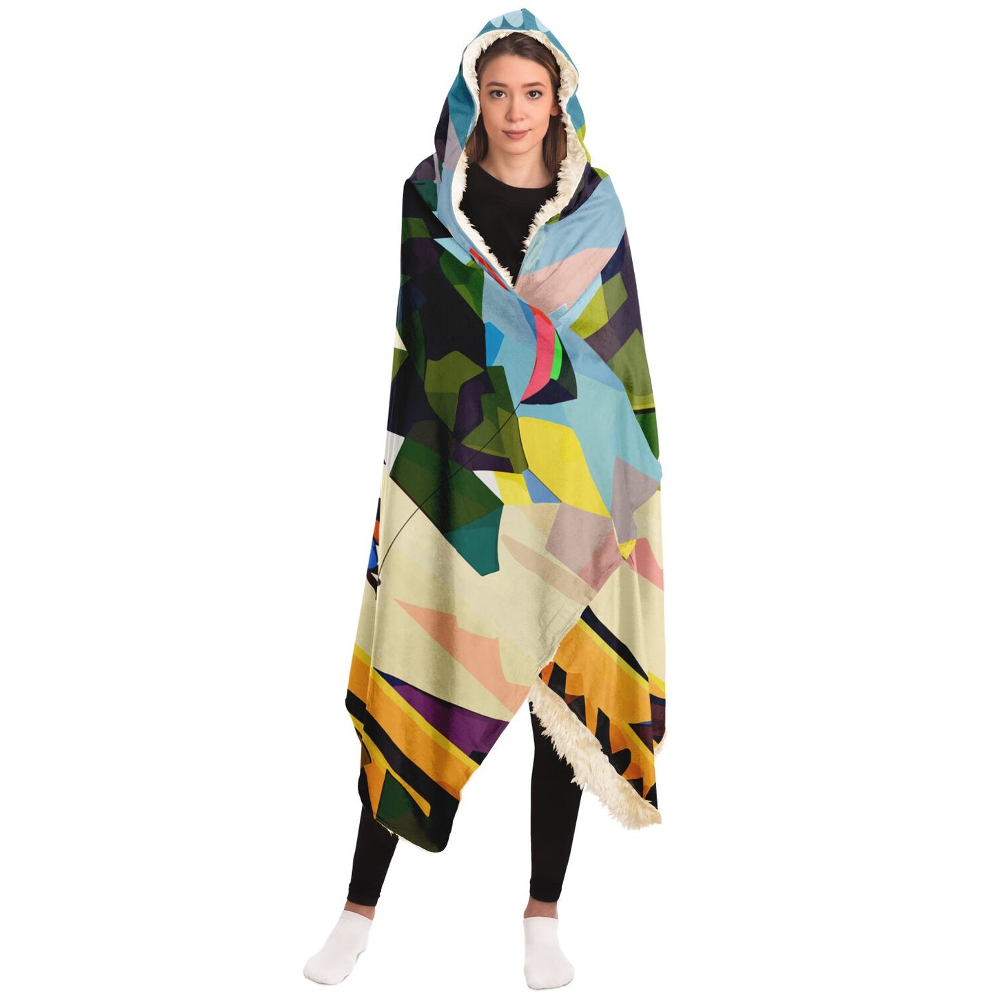 Hooded Blanket - AOP Kukloso Girl with a Kite No 1 Free Shipping