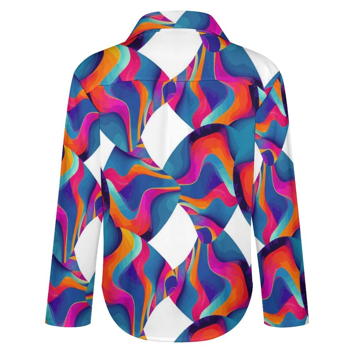 Long Sleeve Shirt Blouse Kukloso Abstract No 1070