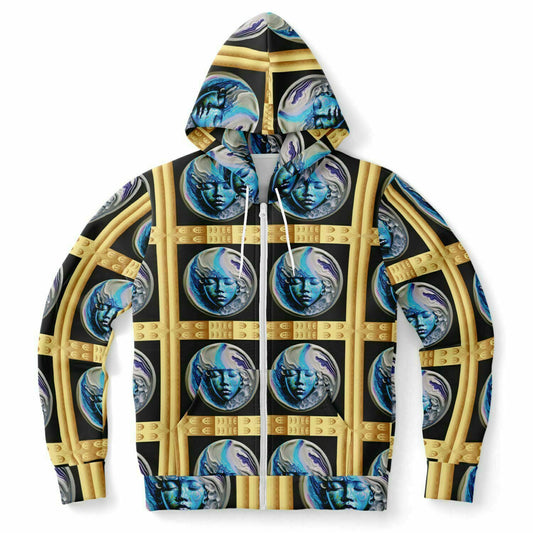 Fashion Zip-Up Hoodie - AOP Kukloso Space Faces No 51 - Free Shipping