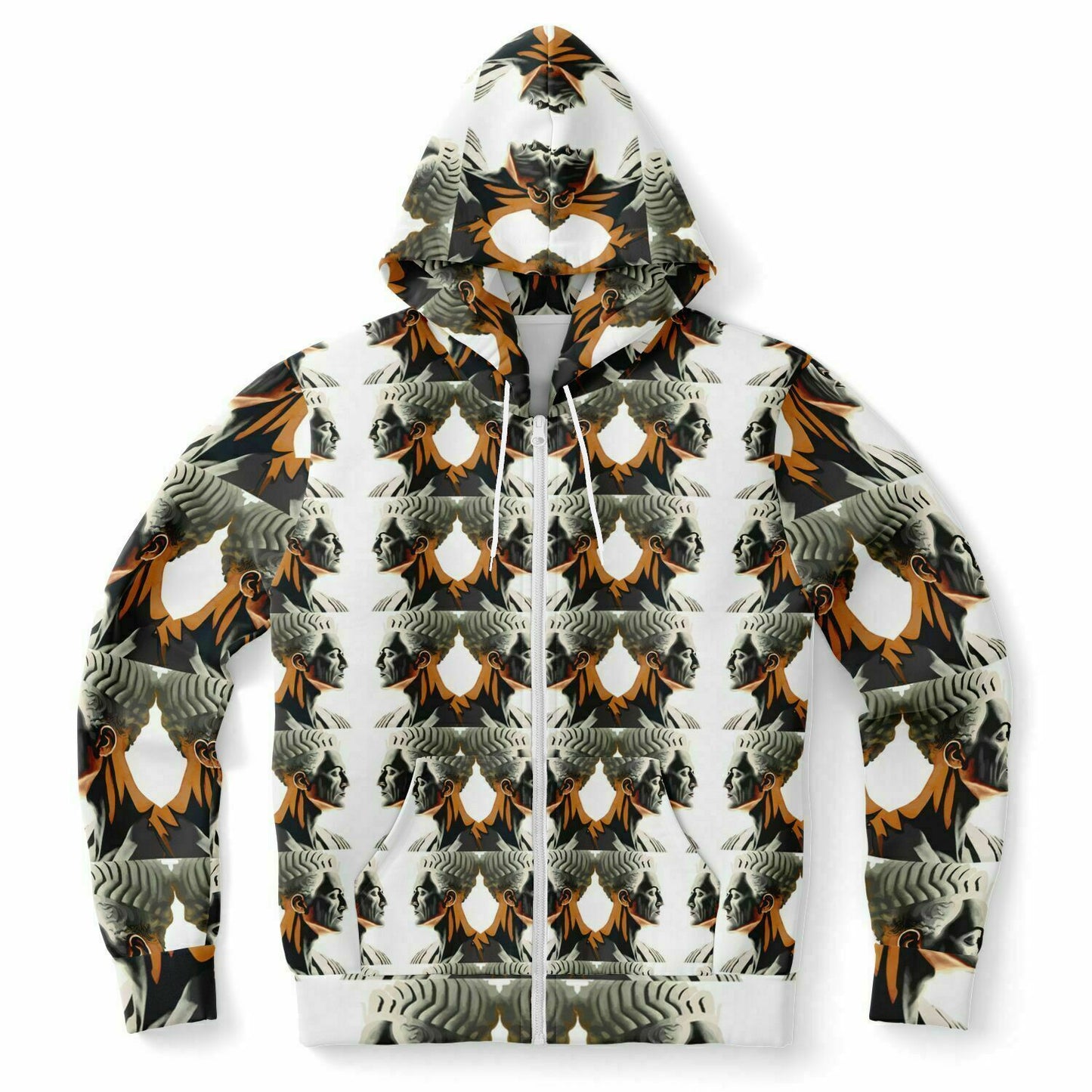 Fashion Zip-Up Hoodie - AOP  Kukloso Ancients series No 4 - Free Shipping