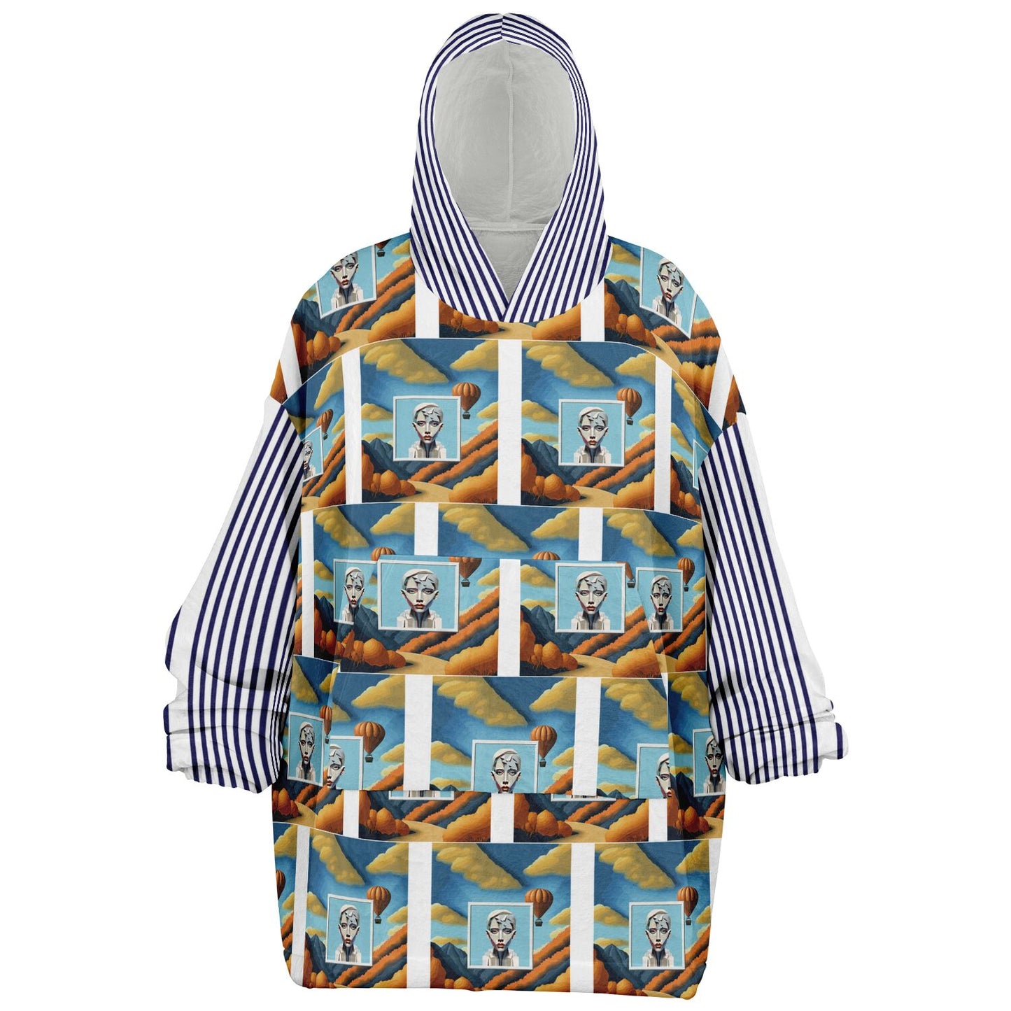 Snug Hoodie Economy - AOP Kukloso Cubist Faces No 60 Desert - Free Shipping