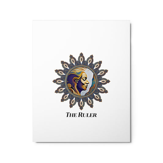 Metal prints Kuklos No 4492 A fantasy Mandala 'The Ruler' Multicolored Deep Blue, Purple & Gold colors Free Shipping