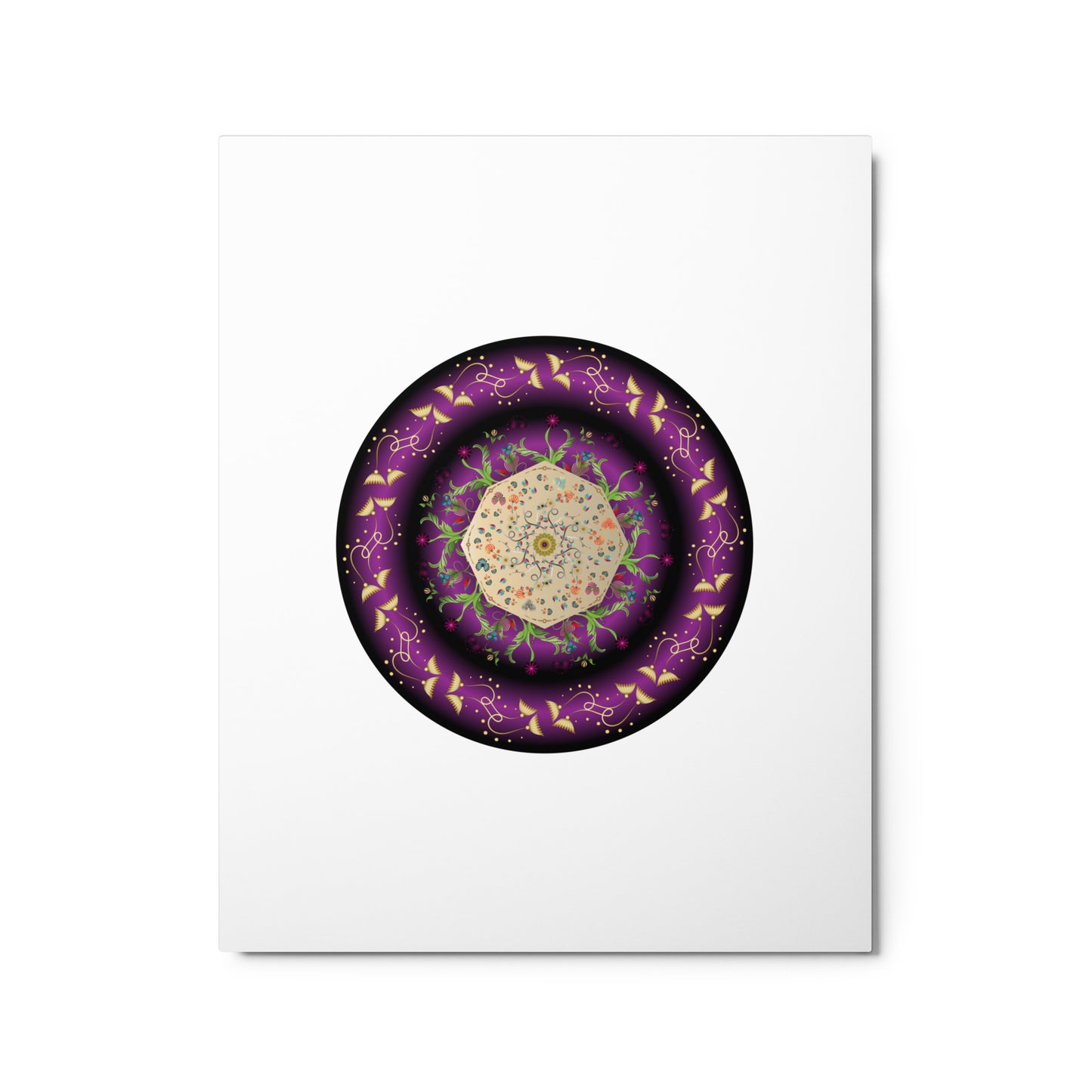 Metal prints Circumplexical No 3676 Intricate Mandala - Purple/Violet & Gold colors Free Shipping