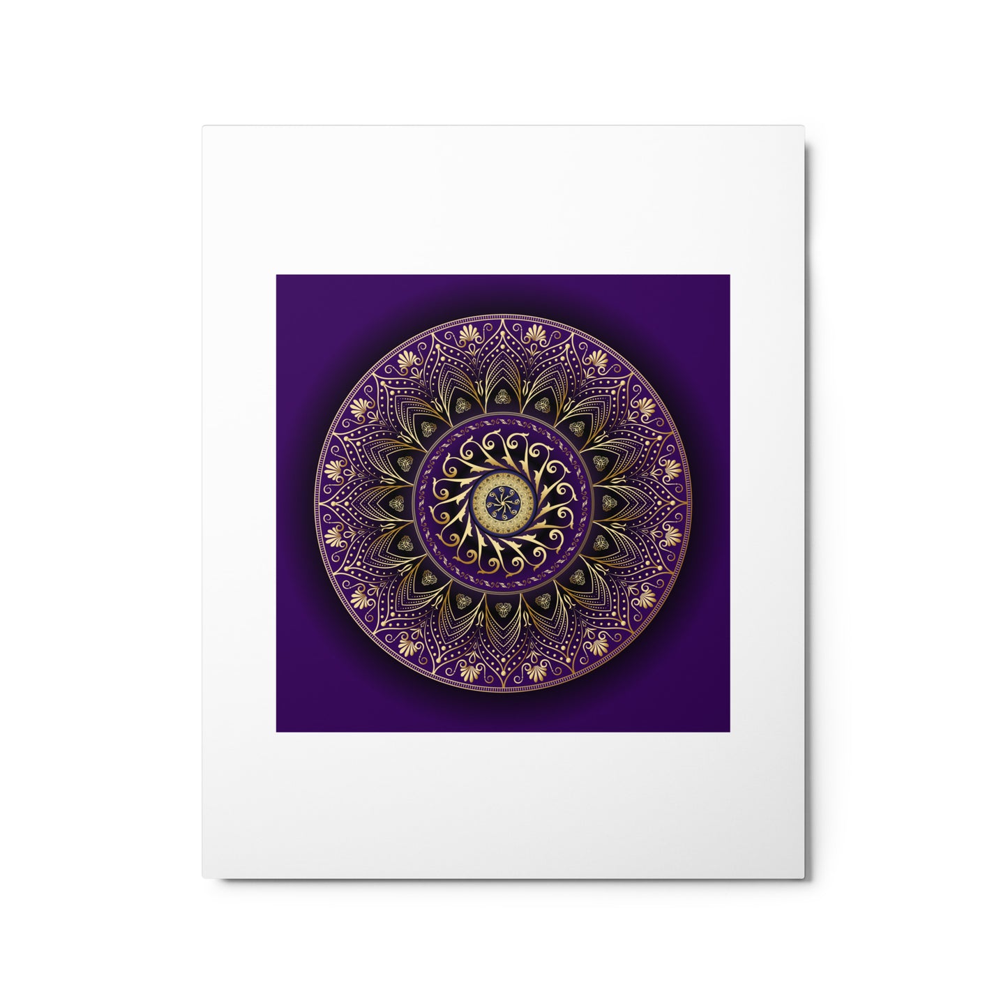 Metal prints Circumplexical No 4006 Mandala Deep Purple & Gold colors Free Shipping