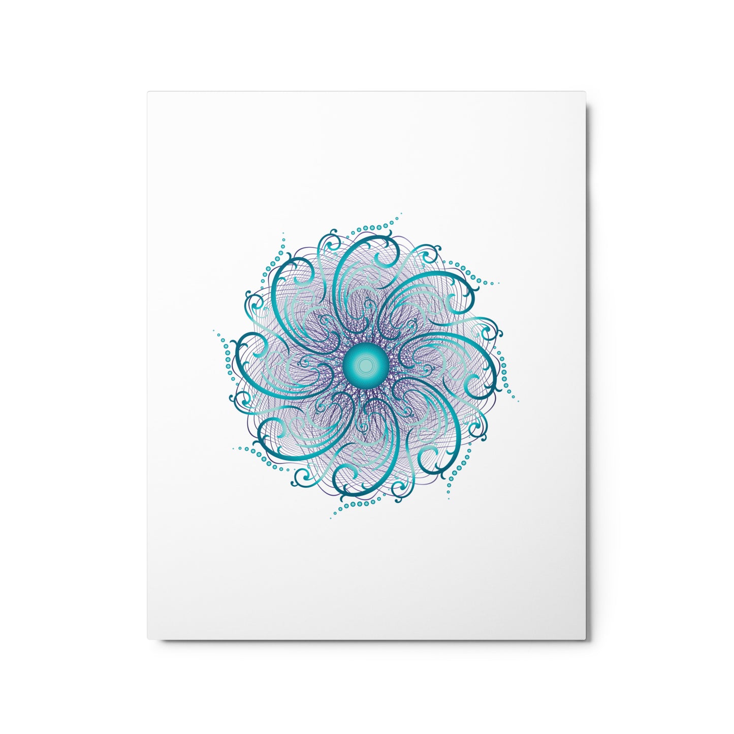 Metal prints Complexical No 1876 Aqua-colored Mandala Free Shipping