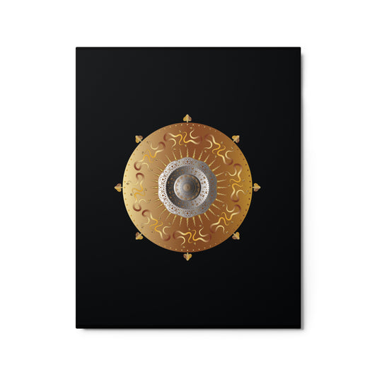 Metal prints OVC No 4214 Abstract Mandala Design Gold - Silver Colors Free Shipping
