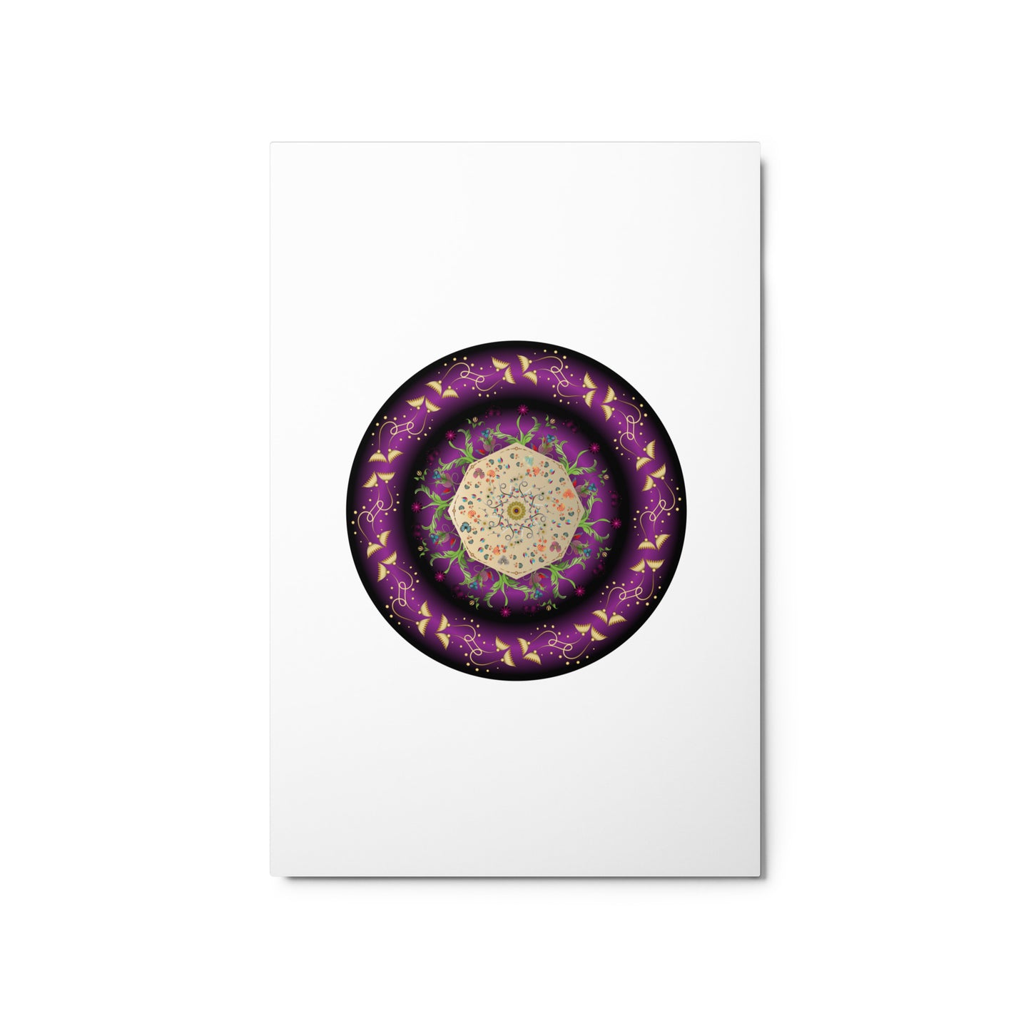 Metal prints Circumplexical No 3676 Intricate Mandala - Purple/Violet & Gold colors Free Shipping