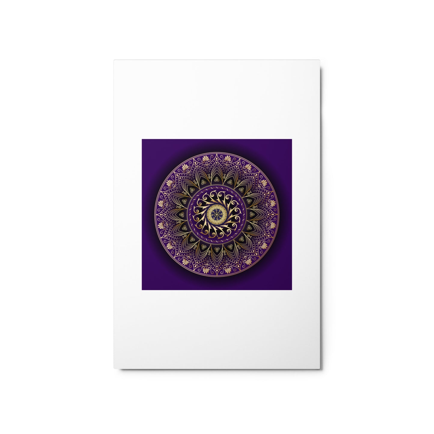 Metal prints Circumplexical No 4006 Mandala Deep Purple & Gold colors Free Shipping