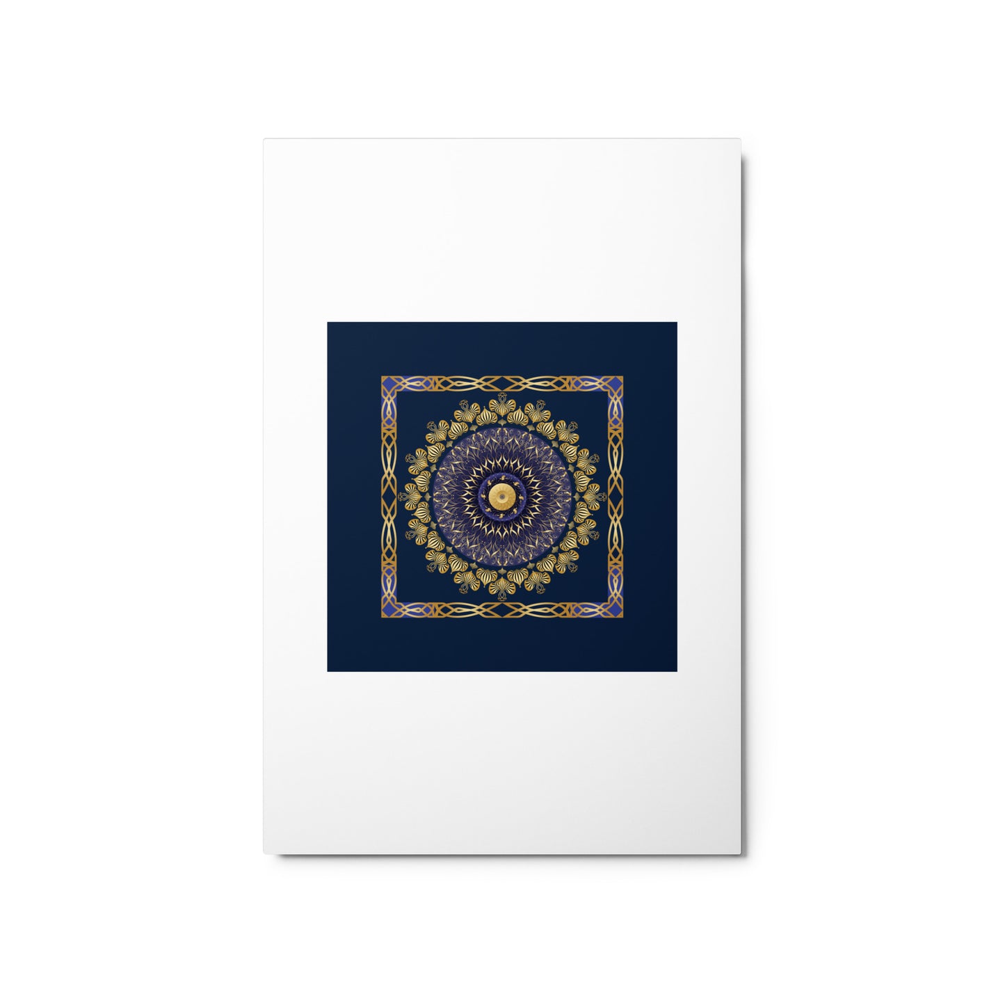 Metal prints Circumplexical No 4106 Mandala Navy & Gold color Free Shipping