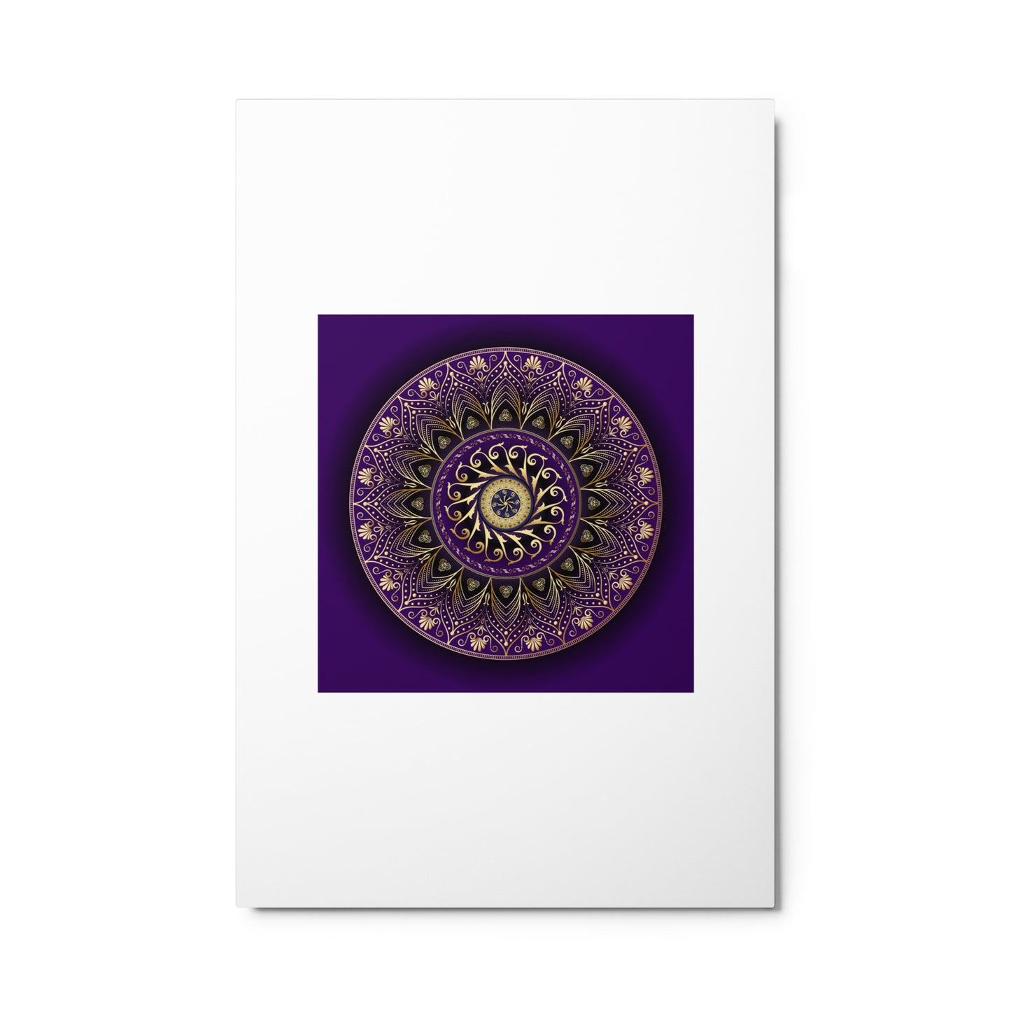 Metal prints Circumplexical No 4006 Mandala Deep Purple & Gold colors Free Shipping